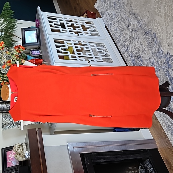 Anne Klein dress.  Size 12. Orange red - Picture 3 of 5